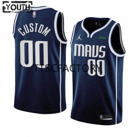 Dres Dallas Mavericks Prilagođeni Nike 2022-23 Statement Edition Navy Swingman - Dječji